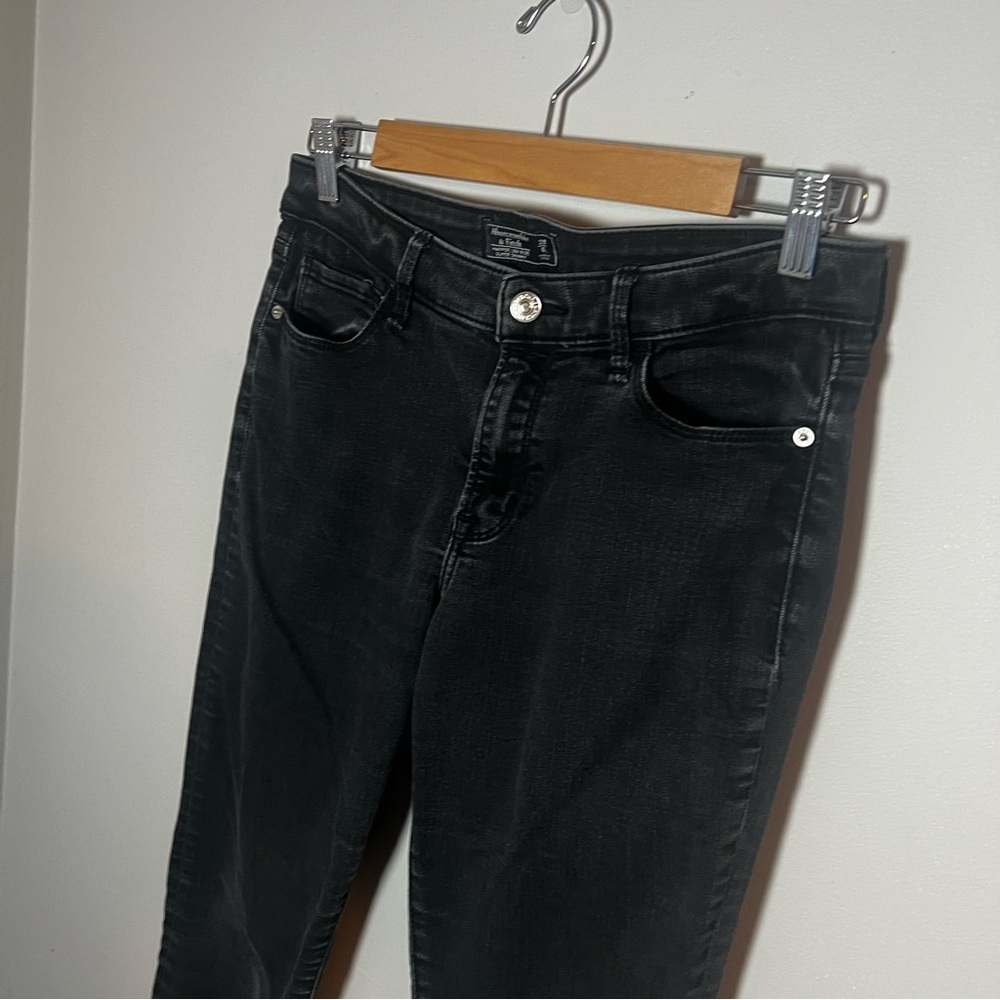 Abercrombie & Fitch Harper Super Skinny Jeans Women’s 29/8L Black Low Rise Denim